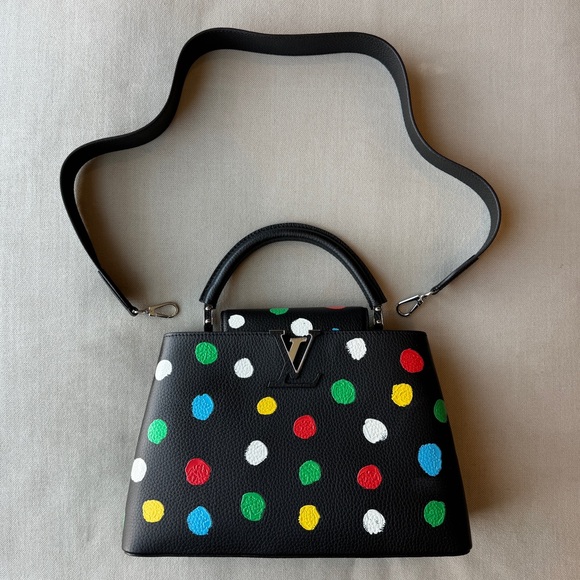 🔴Louis Vuitton x Yayoi Kusama🔴Infinity Dots Capucines MM Bag Taurillon Leather - Picture 1 of 16